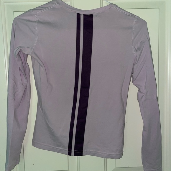 Nike Vintage V-Neck Long Sleeve Top - Purple - Size Extra Small - Picture 2 of 3